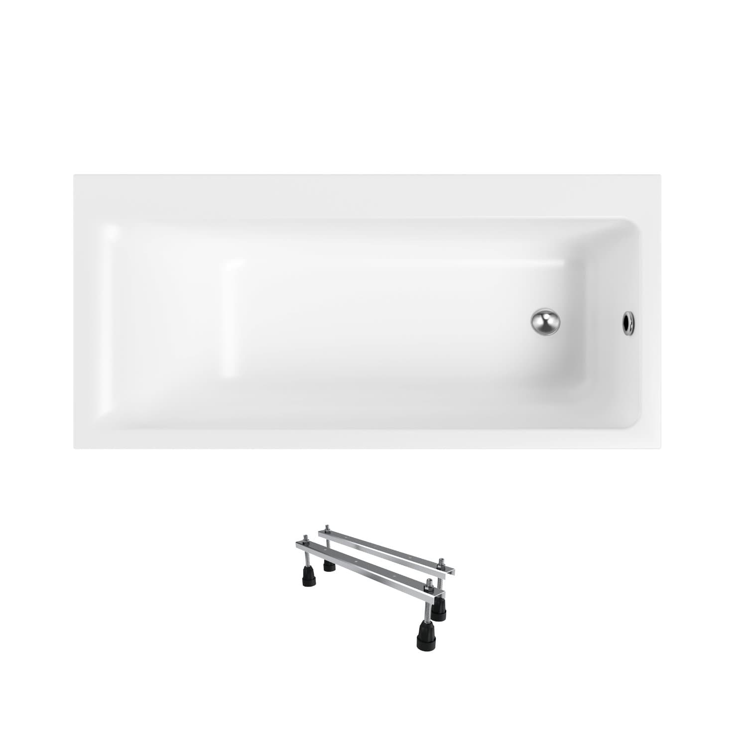 Wanna akrylowa Helmken Seraphina 160x80 prawa z akrylu lanego, ze wzmocnionym korpusem + Nóżki / 3512160R