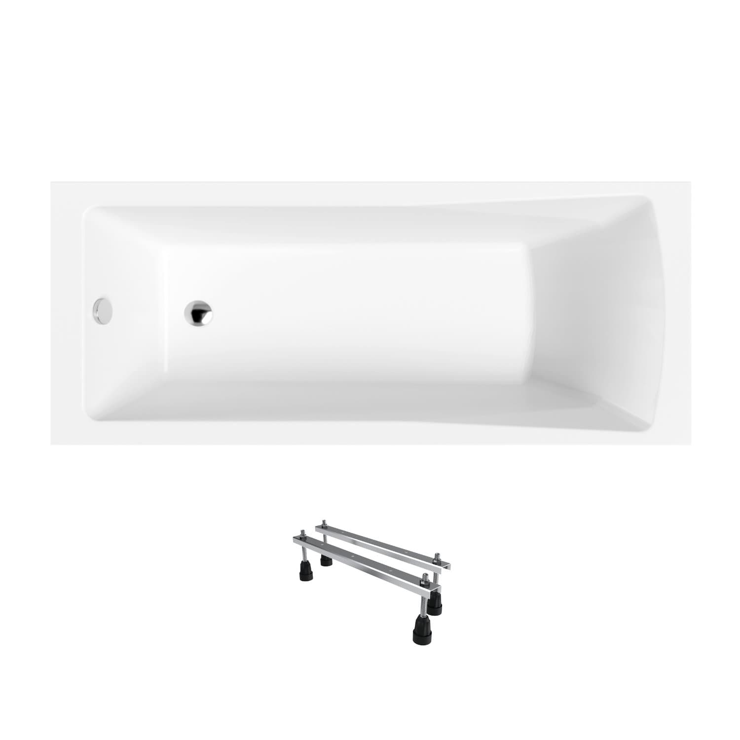 Wanna akrylowa Helmken Aurora 140x70 z akrylu lanego ze wzmocnionym korpusem + Nóżki / 35010040