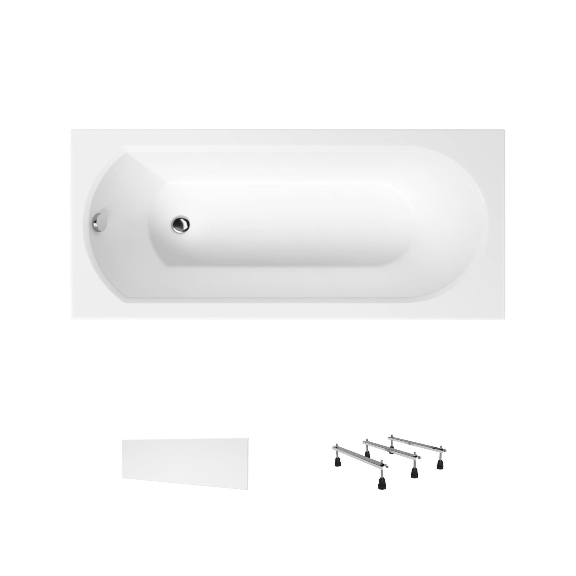 Wanna akrylowa Helmken Tressa 150 х 75 + Panel biały + Nóżki / 23097001