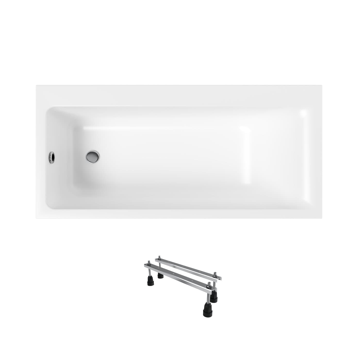 Wanna akrylowa Helmken Seraphina 160x80 lewa z akrylu lanego, ze wzmocnionym korpusem + Nóżki / 3512160L