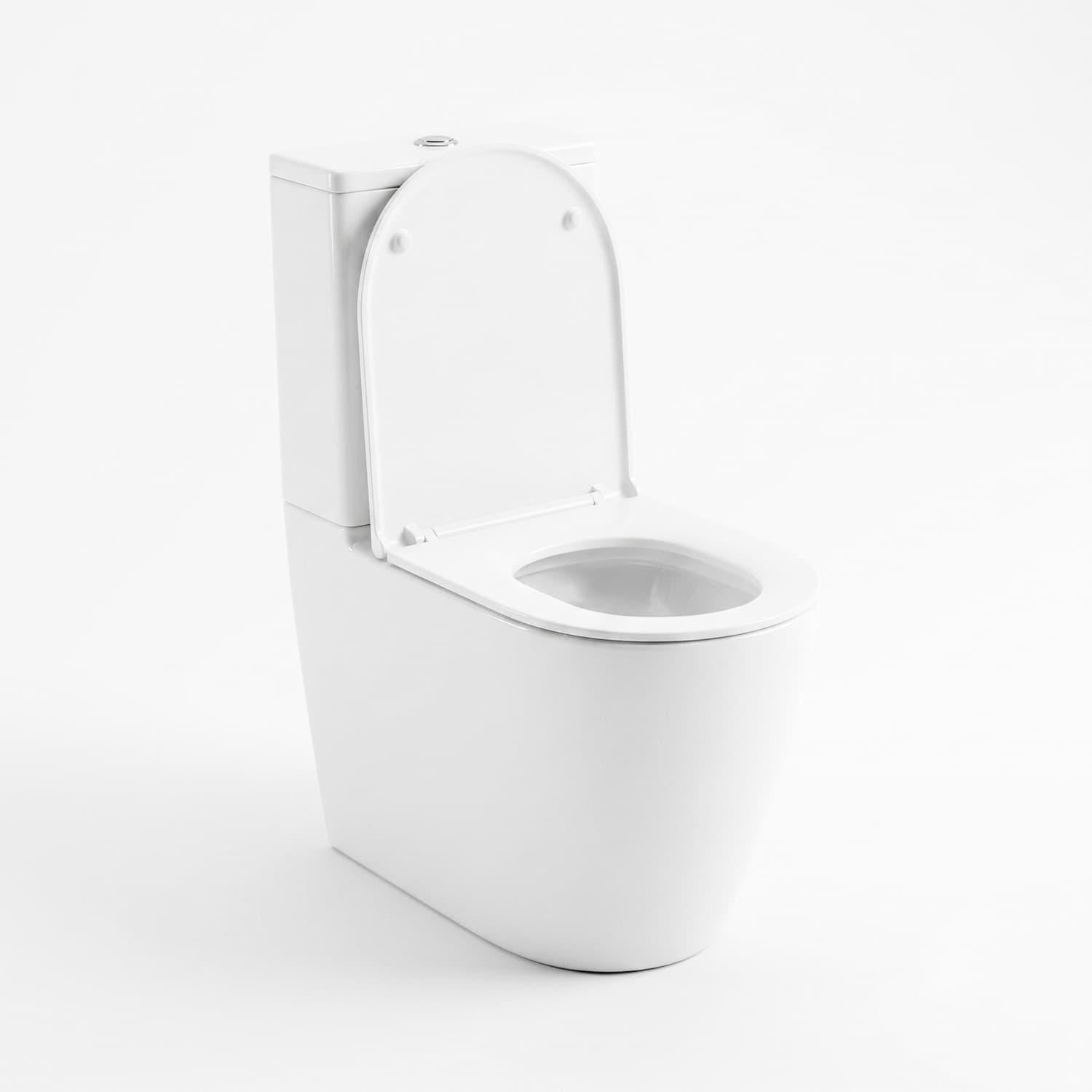 Kompakt WC bezkołnierzowy z deską wolnoopadającą duroplast Helmken Vortex 3510022VF (biały, odpływ poziomy)