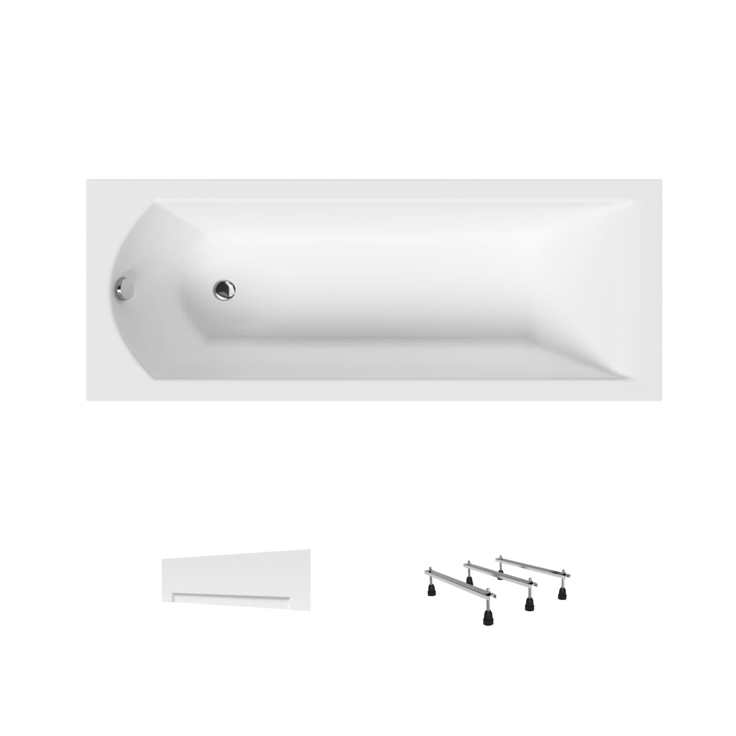 Wanna akrylowa Helmken Vespera 170 х 70 + Panel biały + Nóżki / 23098004
