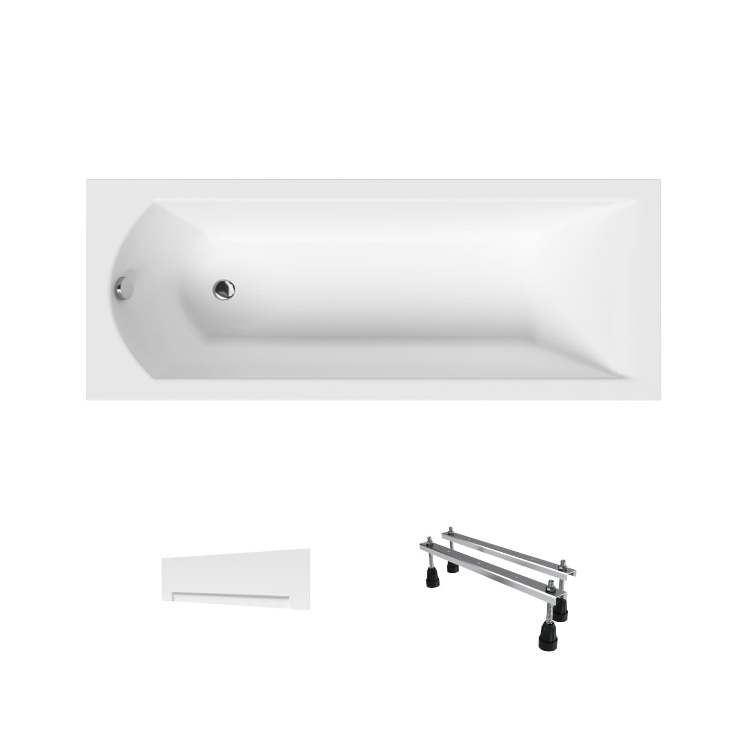 Wanna akrylowa Helmken Vespera 140 х 70 + Panel biały + Nóżki / 23098001