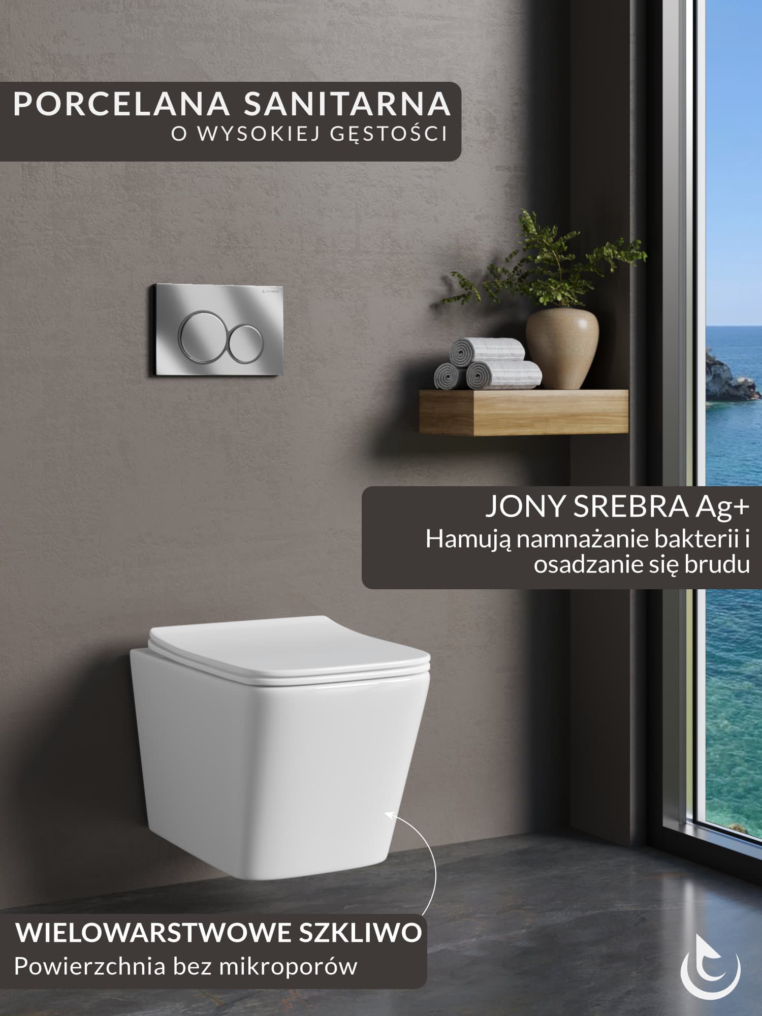 Zestaw podtynkowy WC Helmken 5w1: Stelaż, Przycisk Chrom, Miska bezkołnierzowa Rimless 35120001, Deska wolnoopadająca, Mata