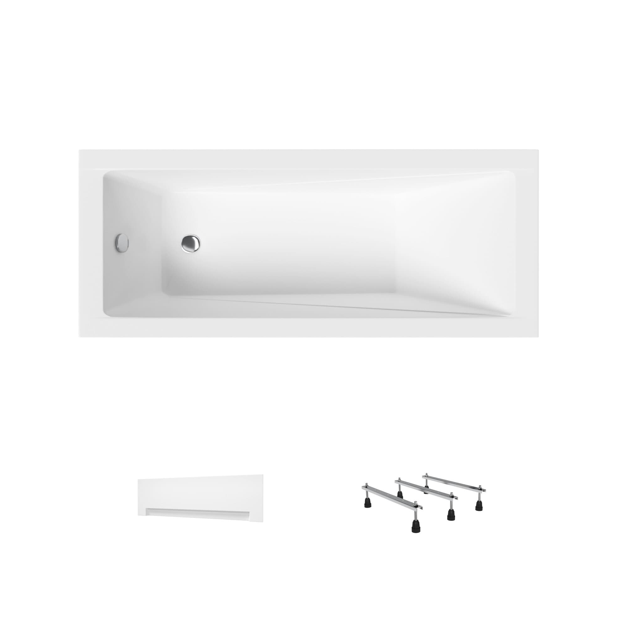 Wanna akrylowa Helmken Rivana 150 х 70 + Panel biały + Nóżki / 23095004