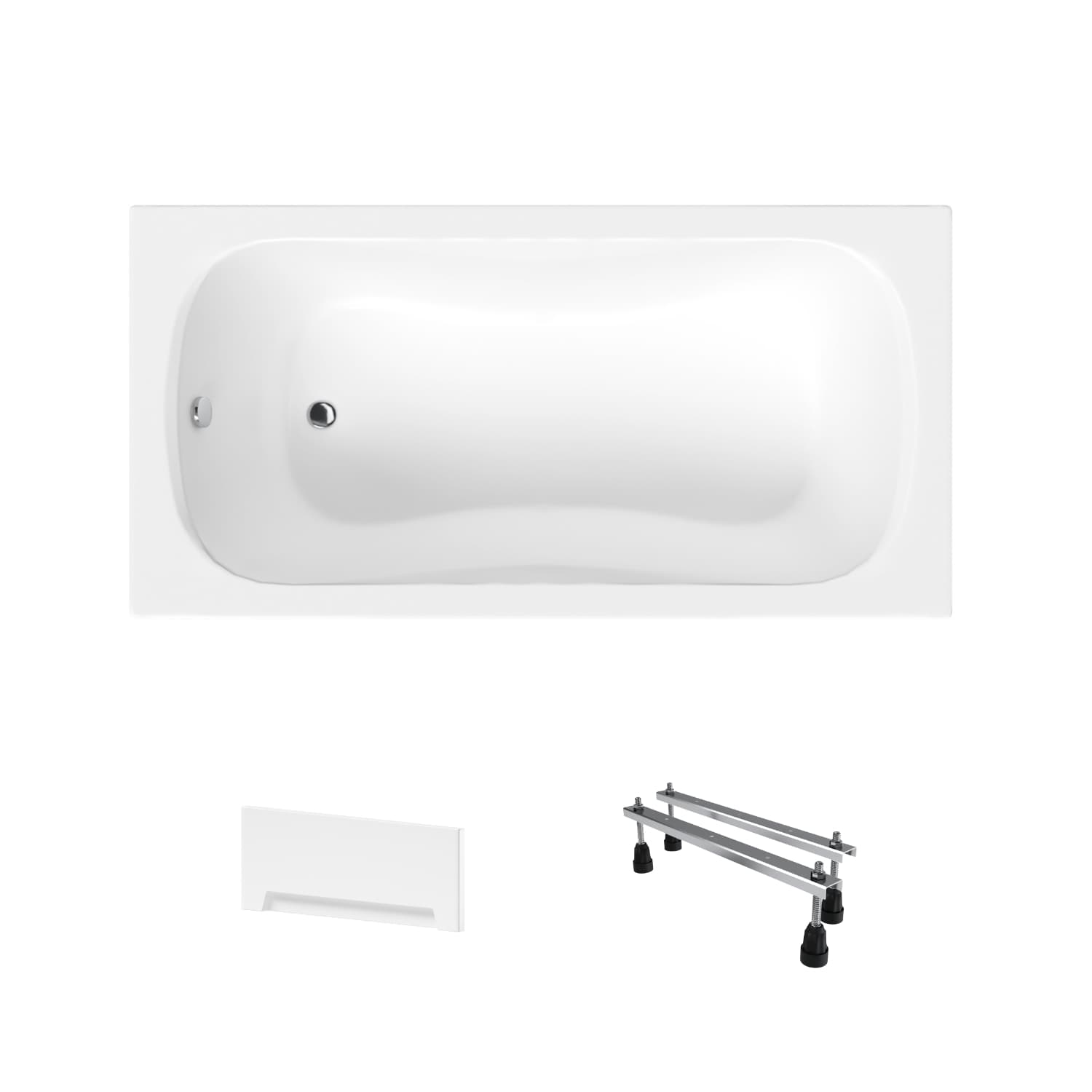 Wanna akrylowa Helmken Edelva 140 х 70 + Panel biały + Nóżki / 23094002