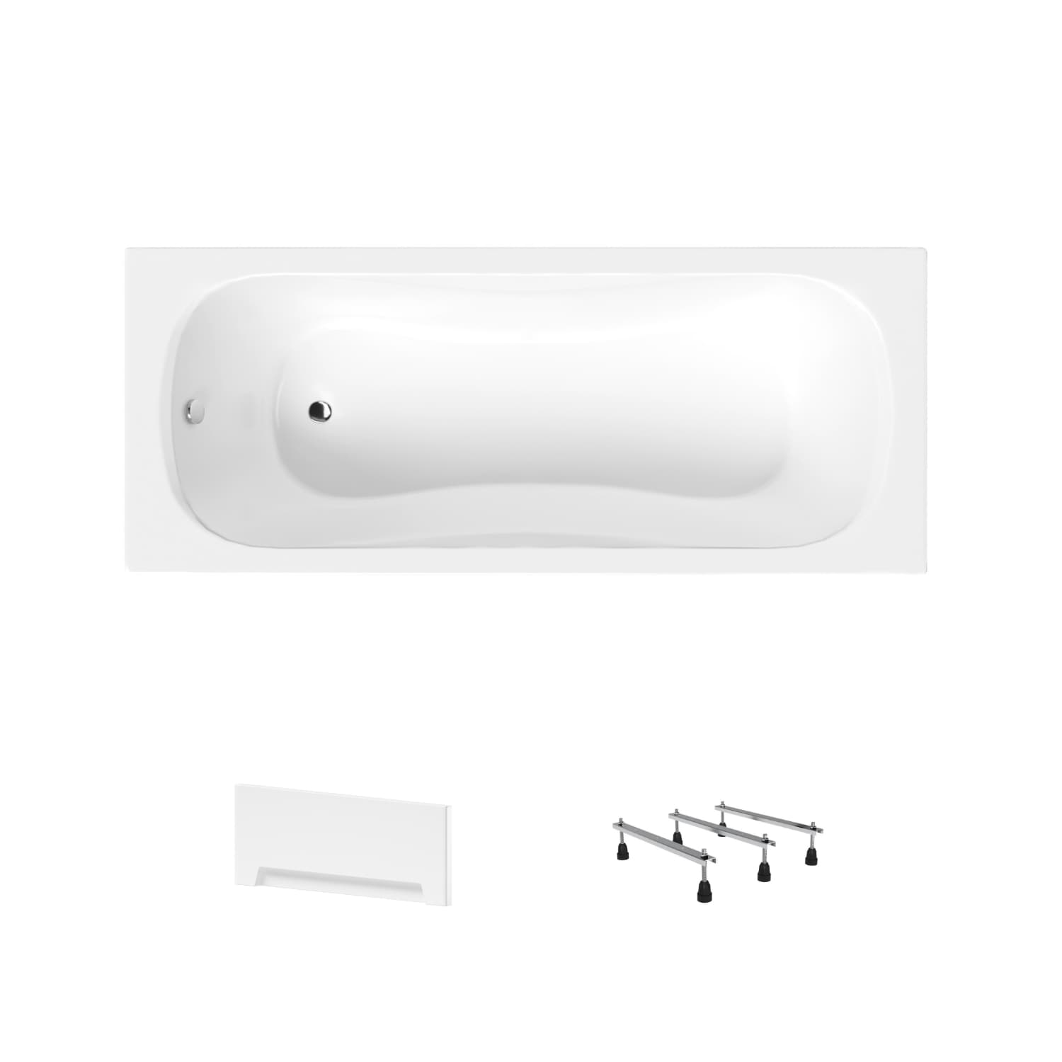 Wanna akrylowa Helmken Edelva 160 х 70 + Panel biały + Nóżki / 23094004